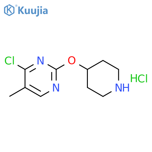 4-Chloro-5-methyl-2-(piperidin-4-yloxy)pyrimidine hydrochloride structure