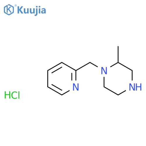 2-Methyl-1-(pyridin-2-ylmethyl)piperazine hydrochloride structure