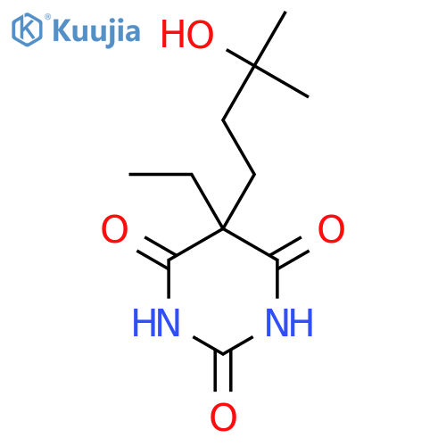 2,4,6(1H,3H,5H)-Pyrimidinetrione,5-ethyl-5-(3-hydroxy-3-methylbutyl)- structure