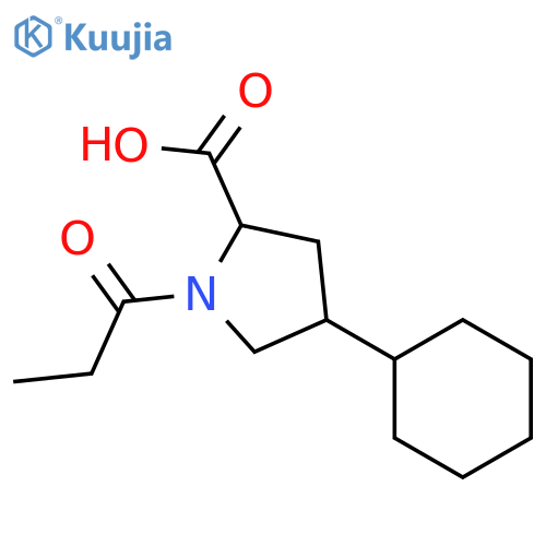 1-(1-Oxopropyl)-(4S)-4-cyclohexyl-L-proline structure