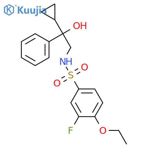 N-(2-cyclopropyl-2-hydroxy-2-phenylethyl)-4-ethoxy-3-fluorobenzene-1-sulfonamide structure