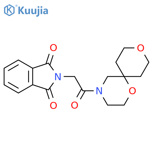 2-(2-{1,9-dioxa-4-azaspiro[5.5]undecan-4-yl}-2-oxoethyl)-2,3-dihydro-1H-isoindole-1,3-dione structure