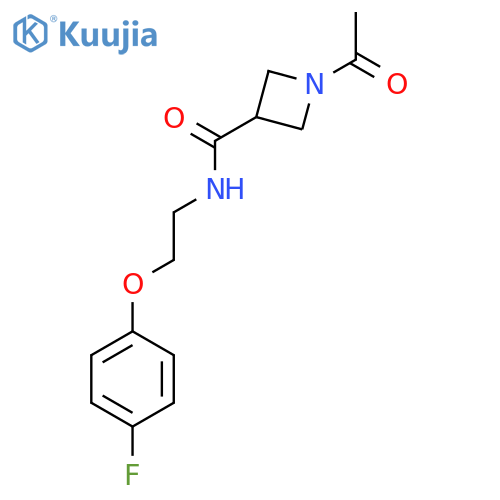 1-acetyl-N-2-(4-fluorophenoxy)ethylazetidine-3-carboxamide structure