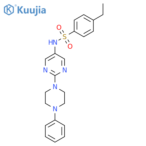 4-ethyl-N-2-(4-phenylpiperazin-1-yl)pyrimidin-5-ylbenzene-1-sulfonamide structure