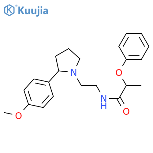 N-{2-[2-(4-methoxyphenyl)pyrrolidin-1-yl]ethyl}-2-phenoxypropanamide structure