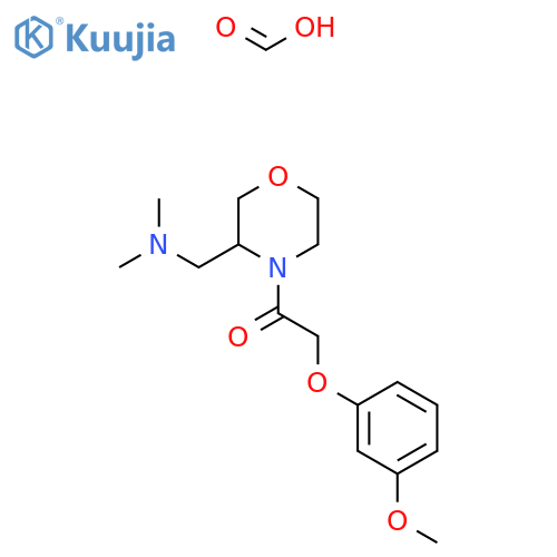 1-{3-(dimethylamino)methylmorpholin-4-yl}-2-(3-methoxyphenoxy)ethan-1-one; formic acid structure