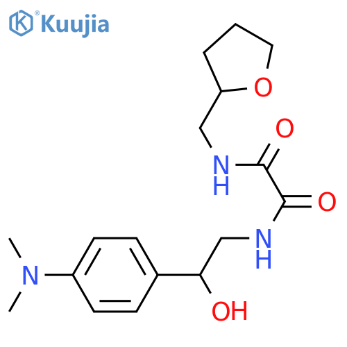 N'-{2-4-(dimethylamino)phenyl-2-hydroxyethyl}-N-(oxolan-2-yl)methylethanediamide structure