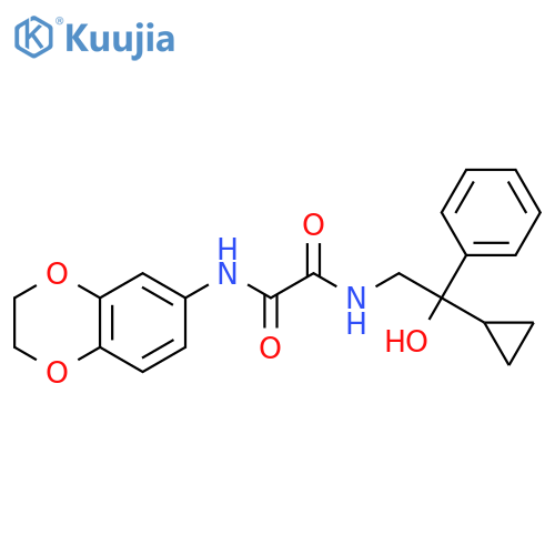 N'-(2-cyclopropyl-2-hydroxy-2-phenylethyl)-N-(2,3-dihydro-1,4-benzodioxin-6-yl)ethanediamide structure