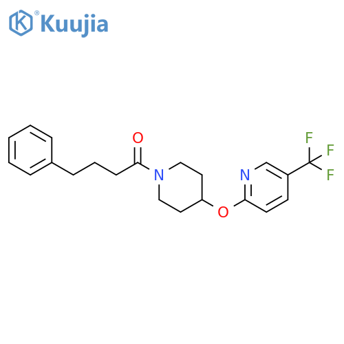 4-phenyl-1-(4-{[5-(trifluoromethyl)pyridin-2-yl]oxy}piperidin-1-yl)butan-1-one structure
