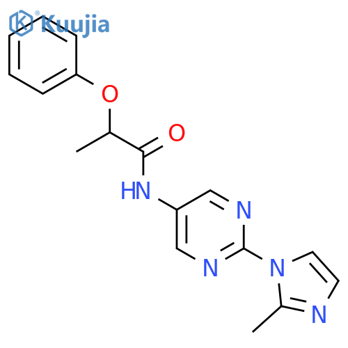N-2-(2-methyl-1H-imidazol-1-yl)pyrimidin-5-yl-2-phenoxypropanamide structure