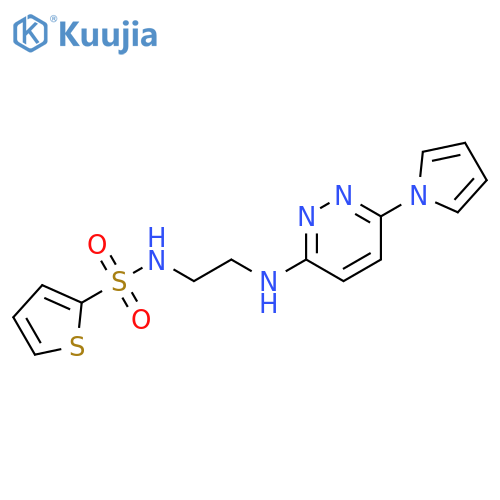 N-(2-{[6-(1H-pyrrol-1-yl)pyridazin-3-yl]amino}ethyl)thiophene-2-sulfonamide structure