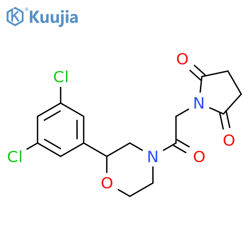 1-{2-[2-(3,5-dichlorophenyl)morpholin-4-yl]-2-oxoethyl}pyrrolidine-2,5-dione structure