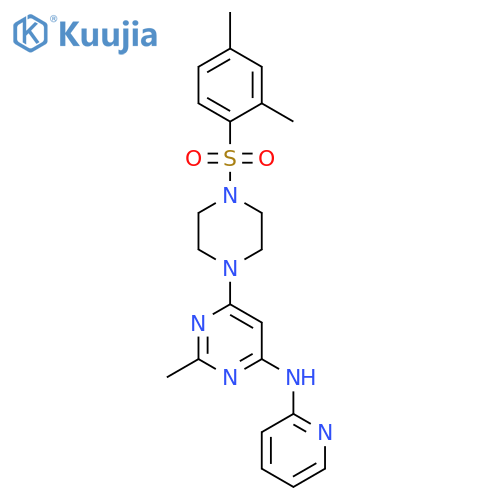 6-[4-(2,4-dimethylbenzenesulfonyl)piperazin-1-yl]-2-methyl-N-(pyridin-2-yl)pyrimidin-4-amine structure