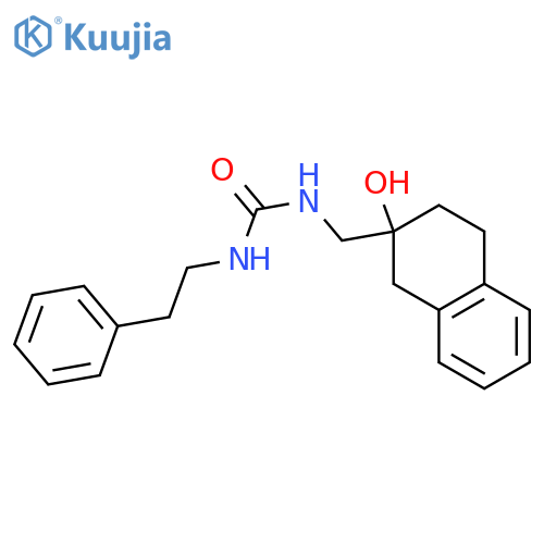 3-[(2-hydroxy-1,2,3,4-tetrahydronaphthalen-2-yl)methyl]-1-(2-phenylethyl)urea structure