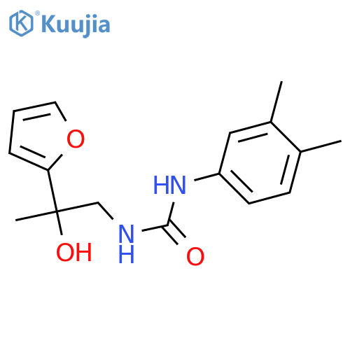 1-(3,4-dimethylphenyl)-3-2-(furan-2-yl)-2-hydroxypropylurea structure