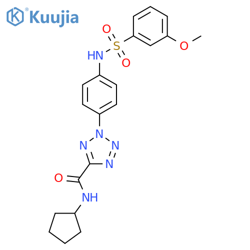 N-cyclopentyl-2-4-(3-methoxybenzenesulfonamido)phenyl-2H-1,2,3,4-tetrazole-5-carboxamide structure