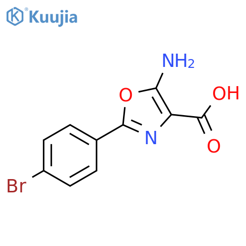 5-amino-2-(4-bromophenyl)-1,3-oxazole-4-carboxylic acid structure