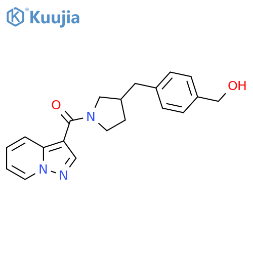 {4-(1-{pyrazolo1,5-apyridine-3-carbonyl}pyrrolidin-3-yl)methylphenyl}methanol structure