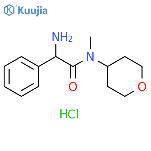 2-Amino-N-methyl-N-(oxan-4-yl)-2-phenylacetamide hydrochloride structure