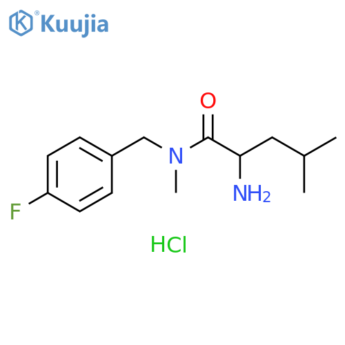 Pentanamide, 2-amino-N-[(4-fluorophenyl)methyl]-N,4-dimethyl-, hydrochloride (1:1) structure