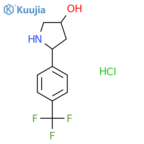 5-[4-(trifluoromethyl)phenyl]pyrrolidin-3-ol;hydrochloride structure