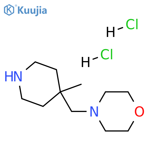 4-[(4-methylpiperidin-4-yl)methyl]morpholine dihydrochloride structure