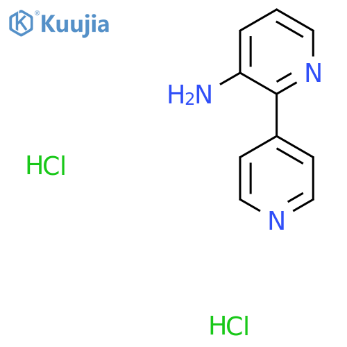 2-(4-pyridyl)pyridin-3-amine;dihydrochloride structure