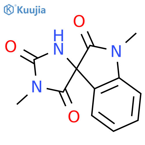 Spiro[imidazolidine-4,3'-[3H]indole]-2,2',5(1'H)-trione, 1,1'-dimethyl- structure