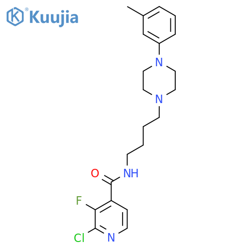 2-chloro-3-fluoro-N-{4-[4-(3-methylphenyl)piperazin-1-yl]butyl}pyridine-4-carboxamide structure