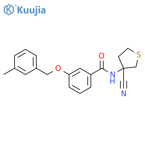 Benzamide, N-(3-cyanotetrahydro-3-thienyl)-3-[(3-methylphenyl)methoxy]- structure