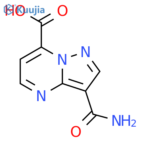 3-carbamoylpyrazolo[1,5-a]pyrimidine-7-carboxylic acid structure