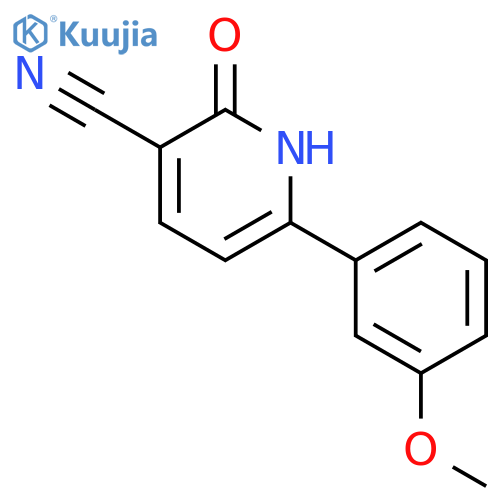 3-Pyridinecarbonitrile, 1,2-dihydro-6-(3-methoxyphenyl)-2-oxo- structure