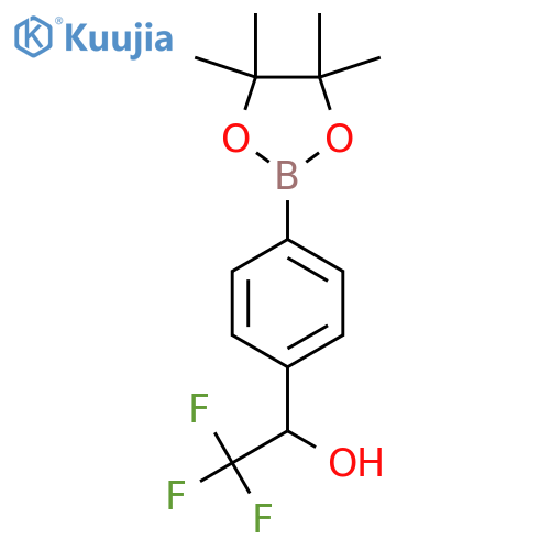 2,2,2-Trifluoro-1-(4-(4,4,5,5-tetramethyl-1,3,2-dioxaborolan-2-yl)phenyl)ethanol structure