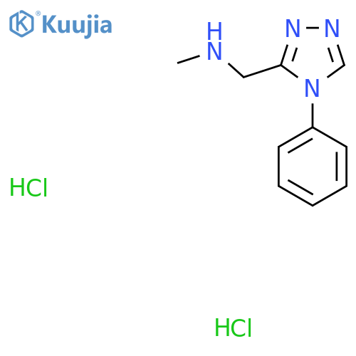 N-Methyl-1-(4-phenyl-4H-1,2,4-triazol-3-yl)methanamine dihydrochloride structure