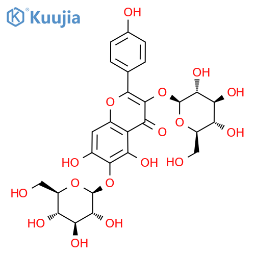 5,7-Dihydroxy-2-(4-hydroxyphenyl)-3,6-bis[[(2S,3R,4S,5S,6R)-3,4,5-trihydroxy-6-(hydroxymethyl)oxan-2-yl]oxy]chromen-4-one structure