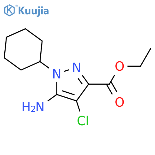 Ethyl 5-amino-4-chloro-1-cyclohexyl-pyrazole-3-carboxylate structure