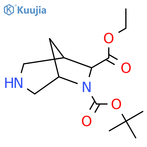 6-Tert-butyl 7-ethyl 3,6-diazabicyclo[3.2.1]octane-6,7-dicarboxylate structure