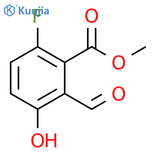methyl 6-fluoro-2-formyl-3-hydroxybenzoate structure