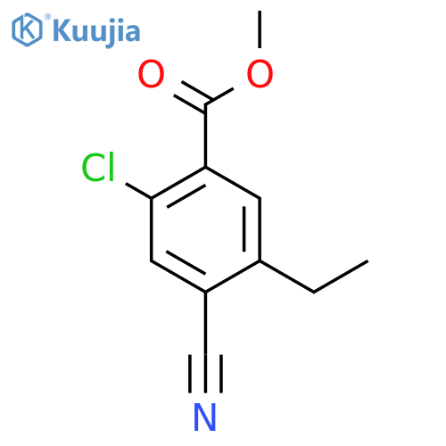 Methyl 2-chloro-4-cyano-5-ethylbenzoate structure