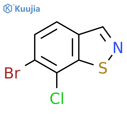 6-Bromo-7-chloro-1,2-benzothiazole structure