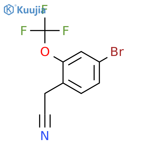 2-[4-bromo-2-(trifluoromethoxy)phenyl]acetonitrile structure