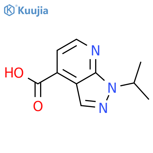 1-isopropyl-1H-pyrazolo[3,4-b]pyridine-4-carboxylic acid structure