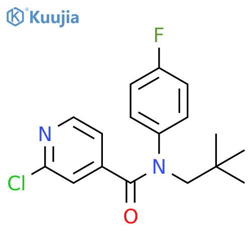 4-Pyridinecarboxamide, 2-chloro-N-(2,2-dimethylpropyl)-N-(4-fluorophenyl)- structure