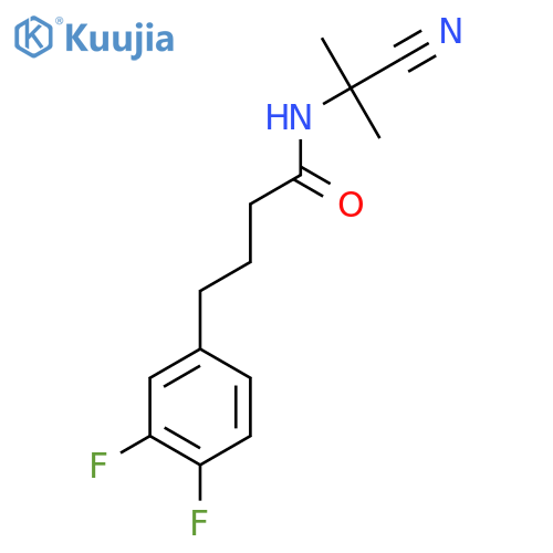 N-(1-cyano-1-methylethyl)-4-(3,4-difluorophenyl)butanamide structure
