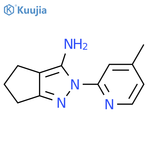 2-(4-methylpyridin-2-yl)-2,4,5,6-tetrahydrocyclopenta[c]pyrazol-3-amine structure
