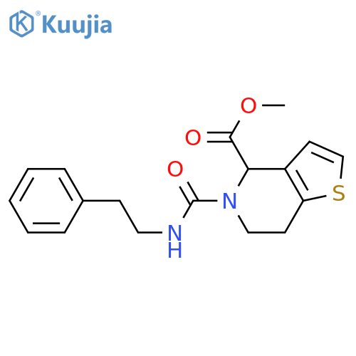 methyl 5-[(2-phenylethyl)carbamoyl]-4H,5H,6H,7H-thieno[3,2-c]pyridine-4-carboxylate structure