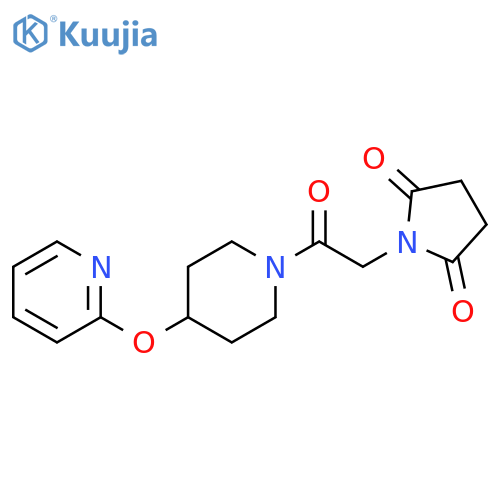 1-{2-oxo-2-[4-(pyridin-2-yloxy)piperidin-1-yl]ethyl}pyrrolidine-2,5-dione structure