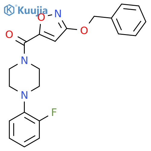 1-3-(benzyloxy)-1,2-oxazole-5-carbonyl-4-(2-fluorophenyl)piperazine structure