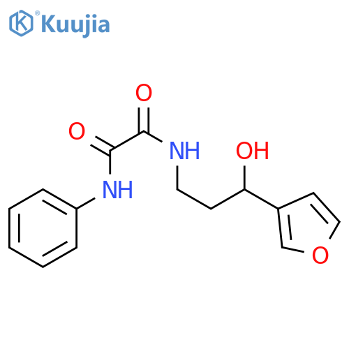 N-[3-(furan-3-yl)-3-hydroxypropyl]-N'-phenylethanediamide structure