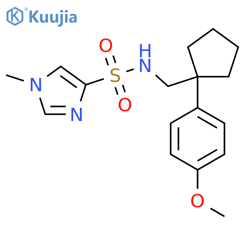 N-{1-(4-methoxyphenyl)cyclopentylmethyl}-1-methyl-1H-imidazole-4-sulfonamide structure